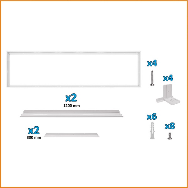 Kit cornice/telaio per soffitto o parete 300*1200